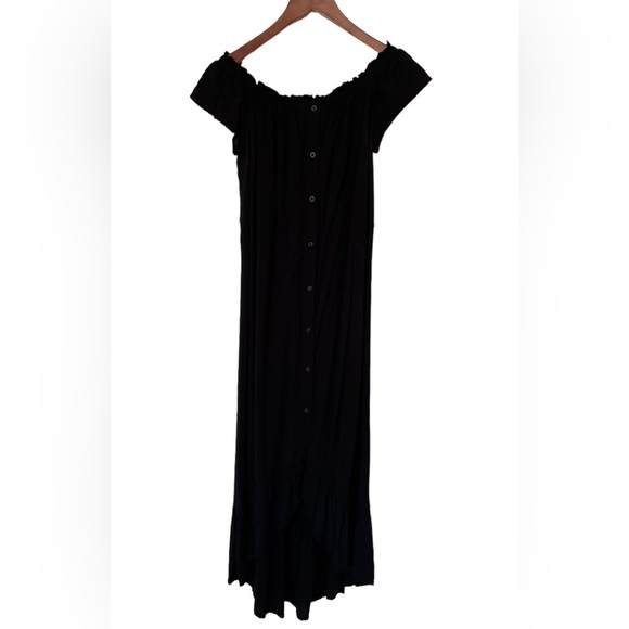 LOFT Off The Shoulder Button Down Midi Dress - Picture 5 of 9